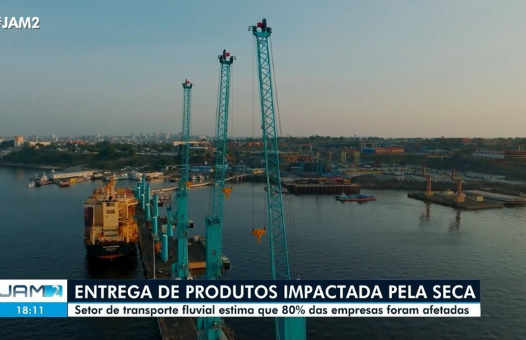 Seca obriga empresas a suspender envio de navios com cargas para comércio e Zona Franca de Manaus