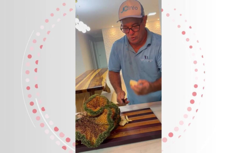 VÍDEO: Produtor que colheu abacaxi 'desengoçado' no ES prova a fruta