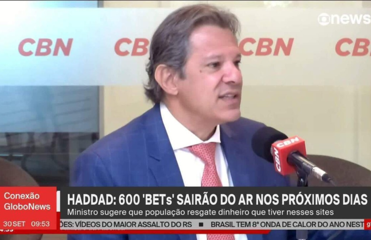 Haddad diz que até 600 sites de bets irregulares serão banidos em outubro e orienta apostadores a resgatar dinheiro